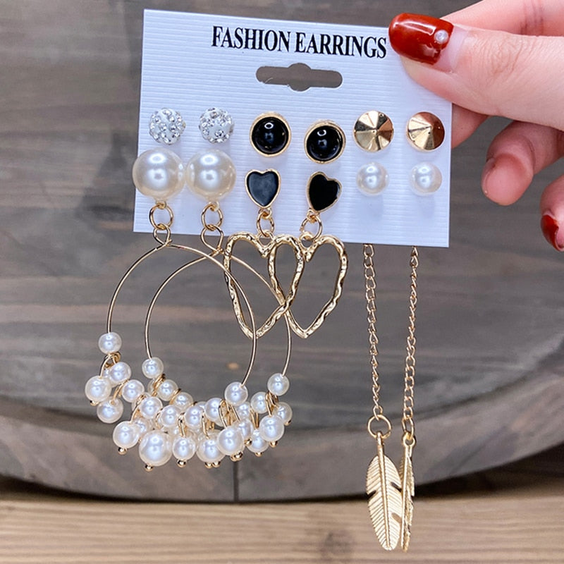 Vintage Earrings Set Fashion Closet Clothing