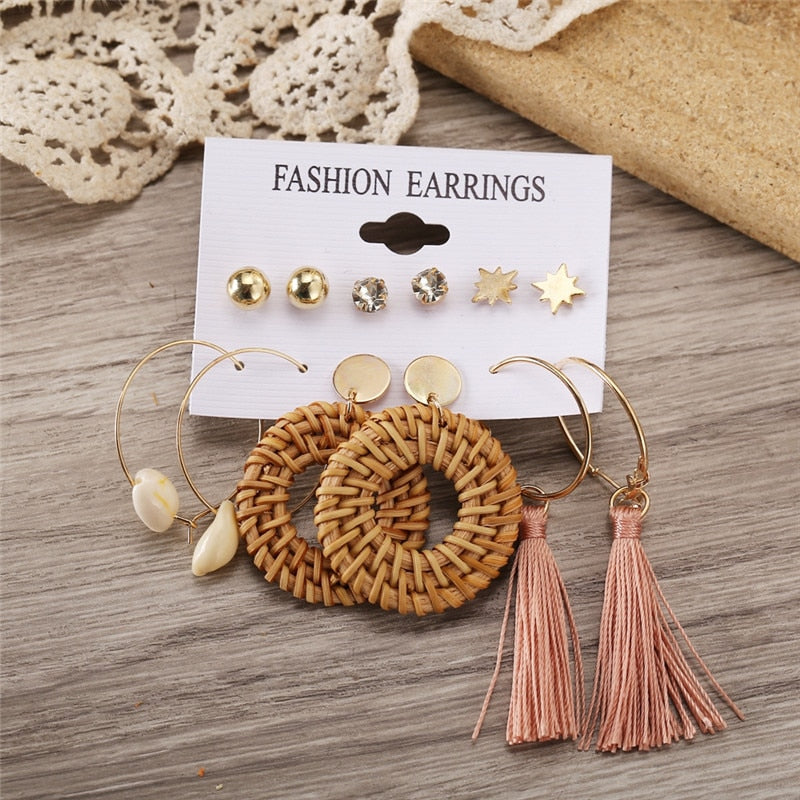 Vintage Earrings Set Fashion Closet Clothing
