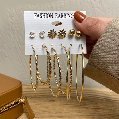Vintage Earrings Set Fashion Closet Clothing
