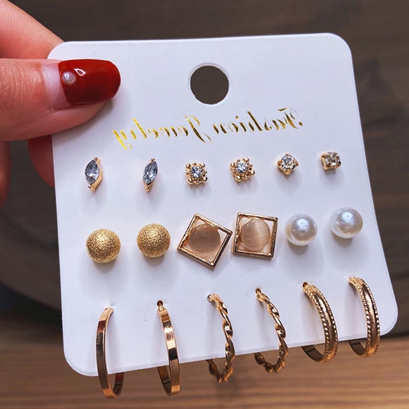 Vintage Earrings Set Fashion Closet Clothing