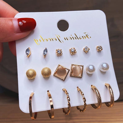 Vintage Earrings Set Fashion Closet Clothing