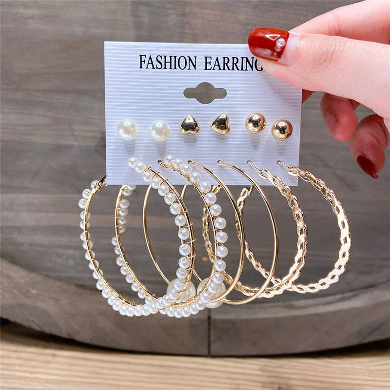 Vintage Earrings Set Fashion Closet Clothing