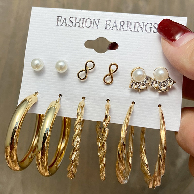 Vintage Earrings Set Fashion Closet Clothing