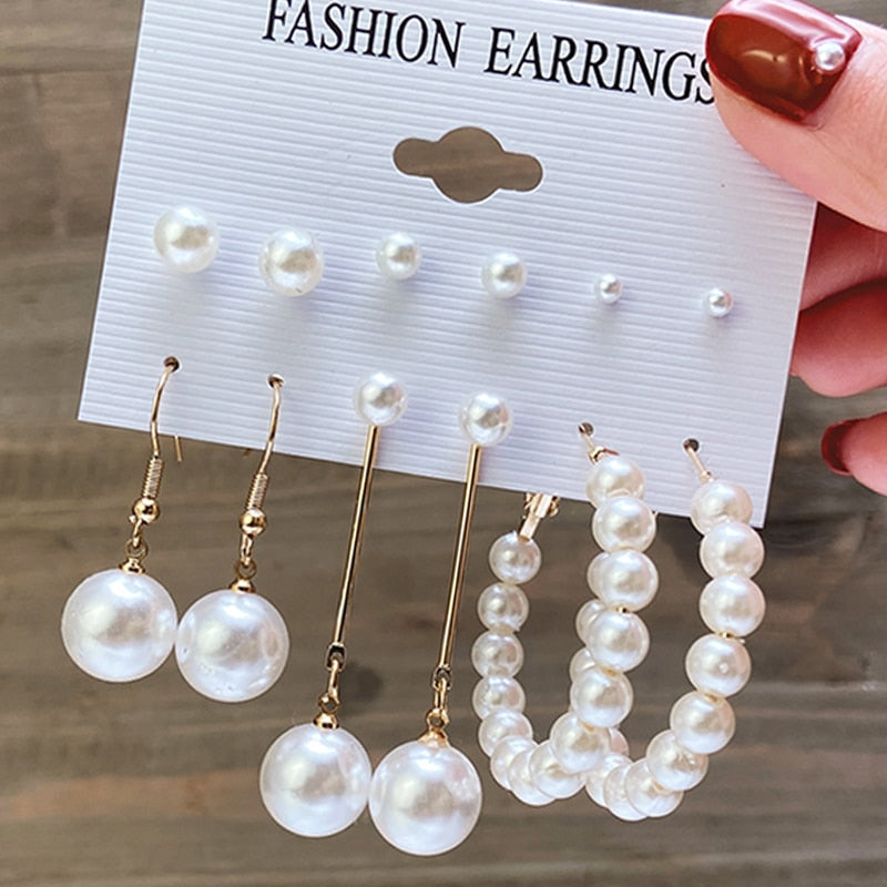 Vintage Earrings Set Fashion Closet Clothing
