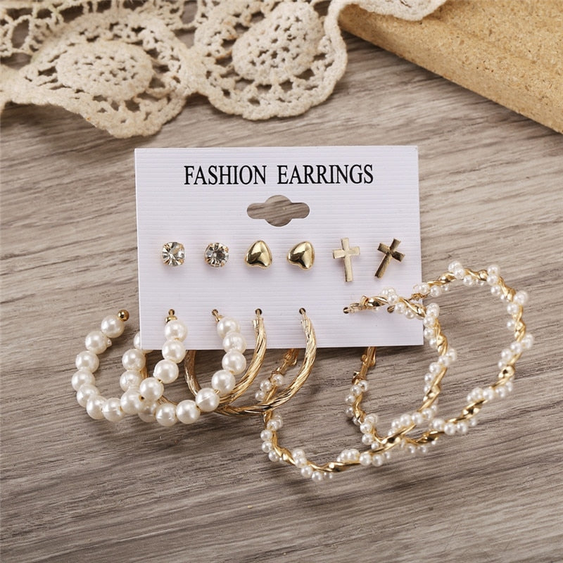 Vintage Earrings Set Fashion Closet Clothing
