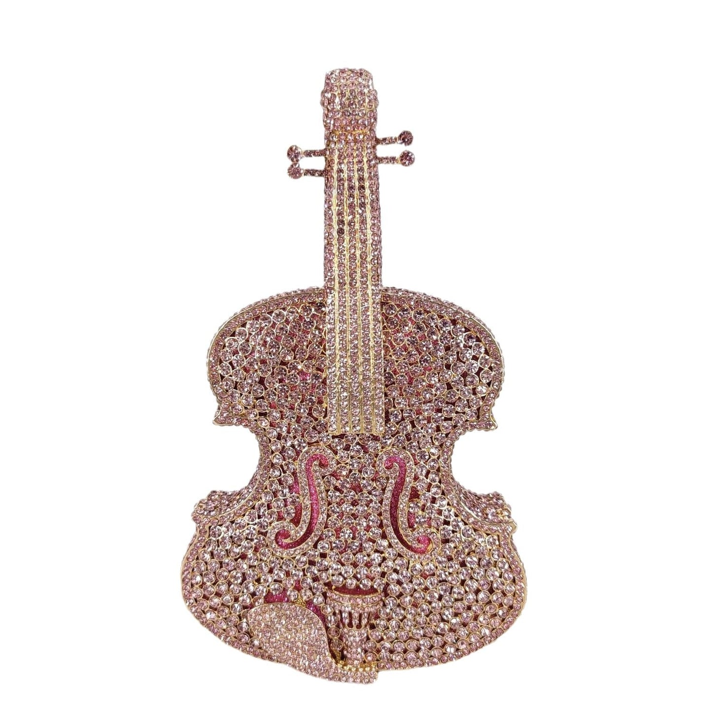 Violin Crystal Clutch Handbag Fashion Closet Clothing