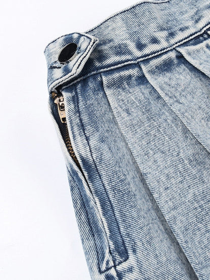 Zoey Mini Denim Skirt Fashion Closet Clothing