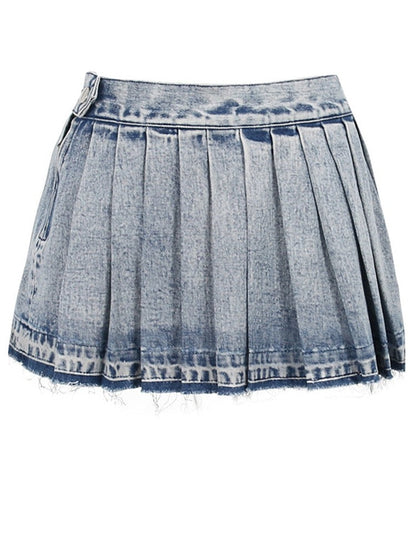 Zoey Mini Denim Skirt Fashion Closet Clothing