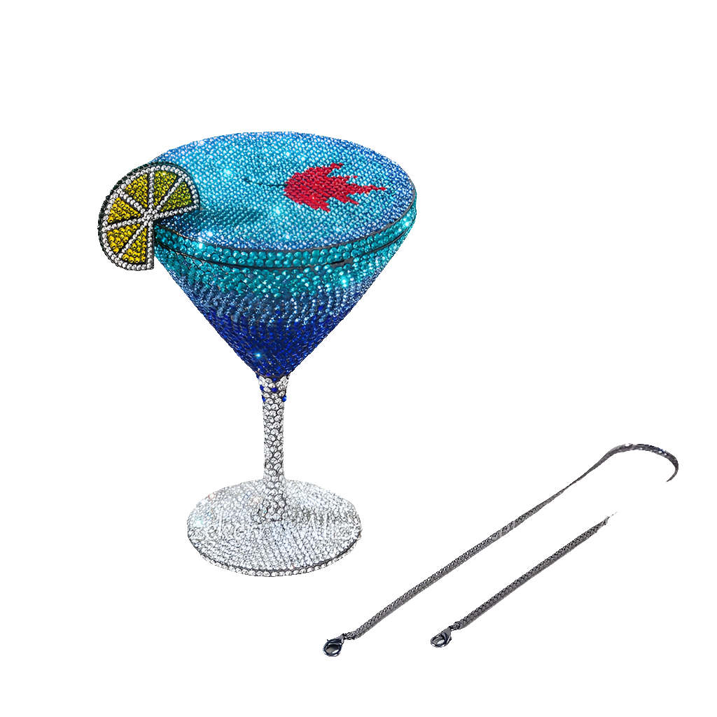 Cocktail Diamond Goblet Clutch Bag