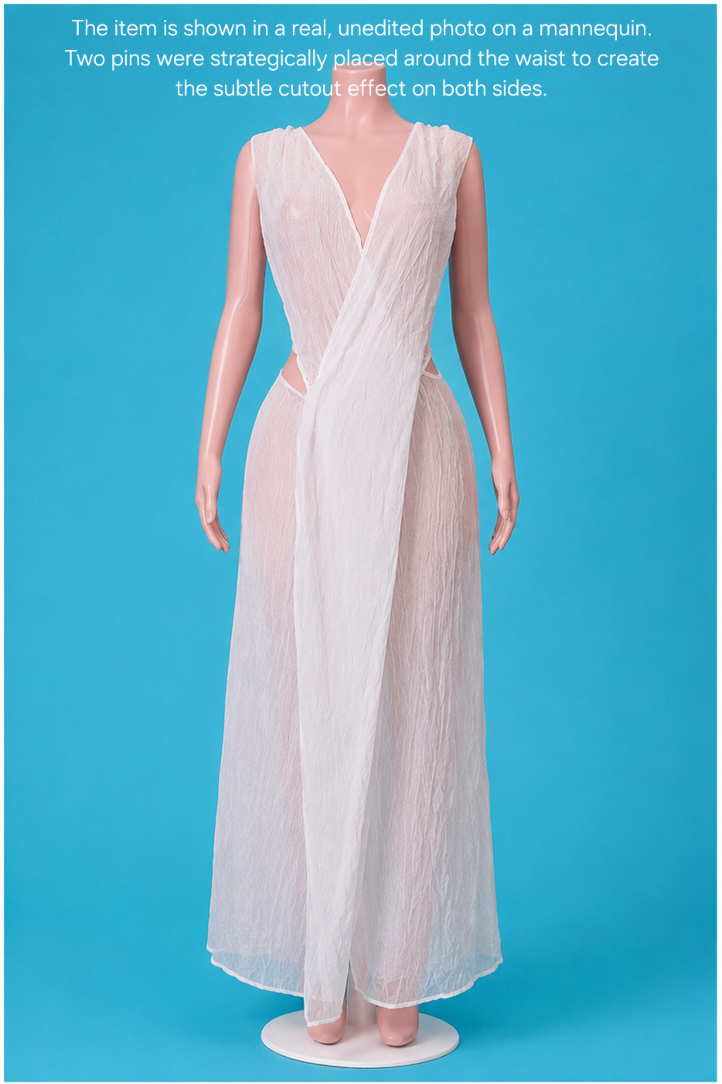 Robe longue transparente Tulum