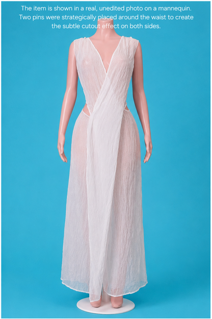 Robe longue transparente Tulum