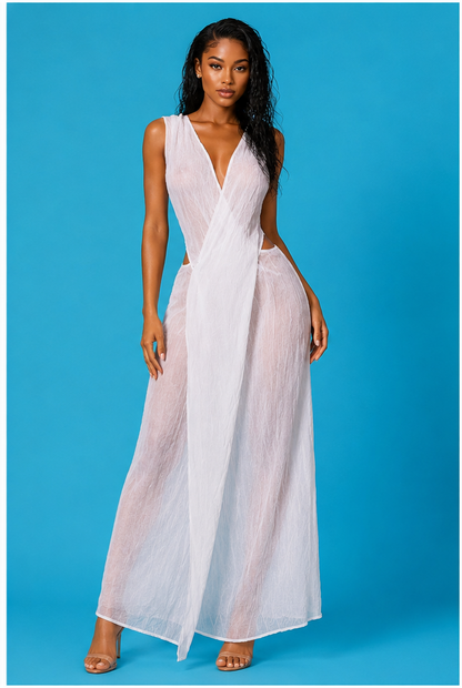 Robe longue transparente Tulum
