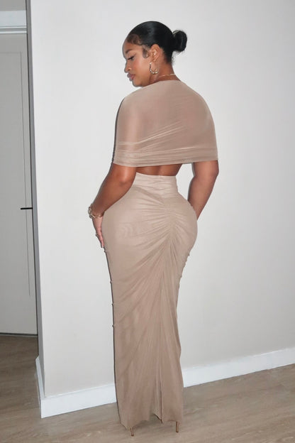 Lourdie Ruched Maxi Dress