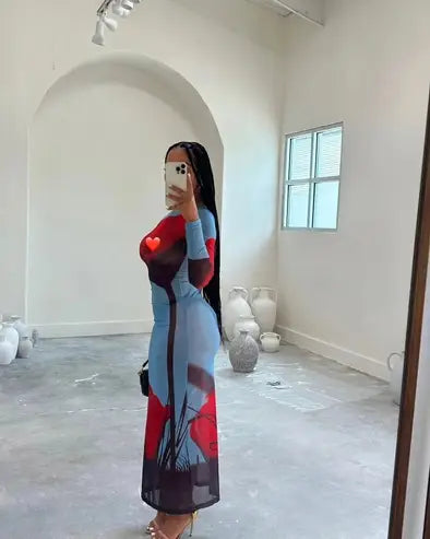 Rose Maxi Bodycon Dress