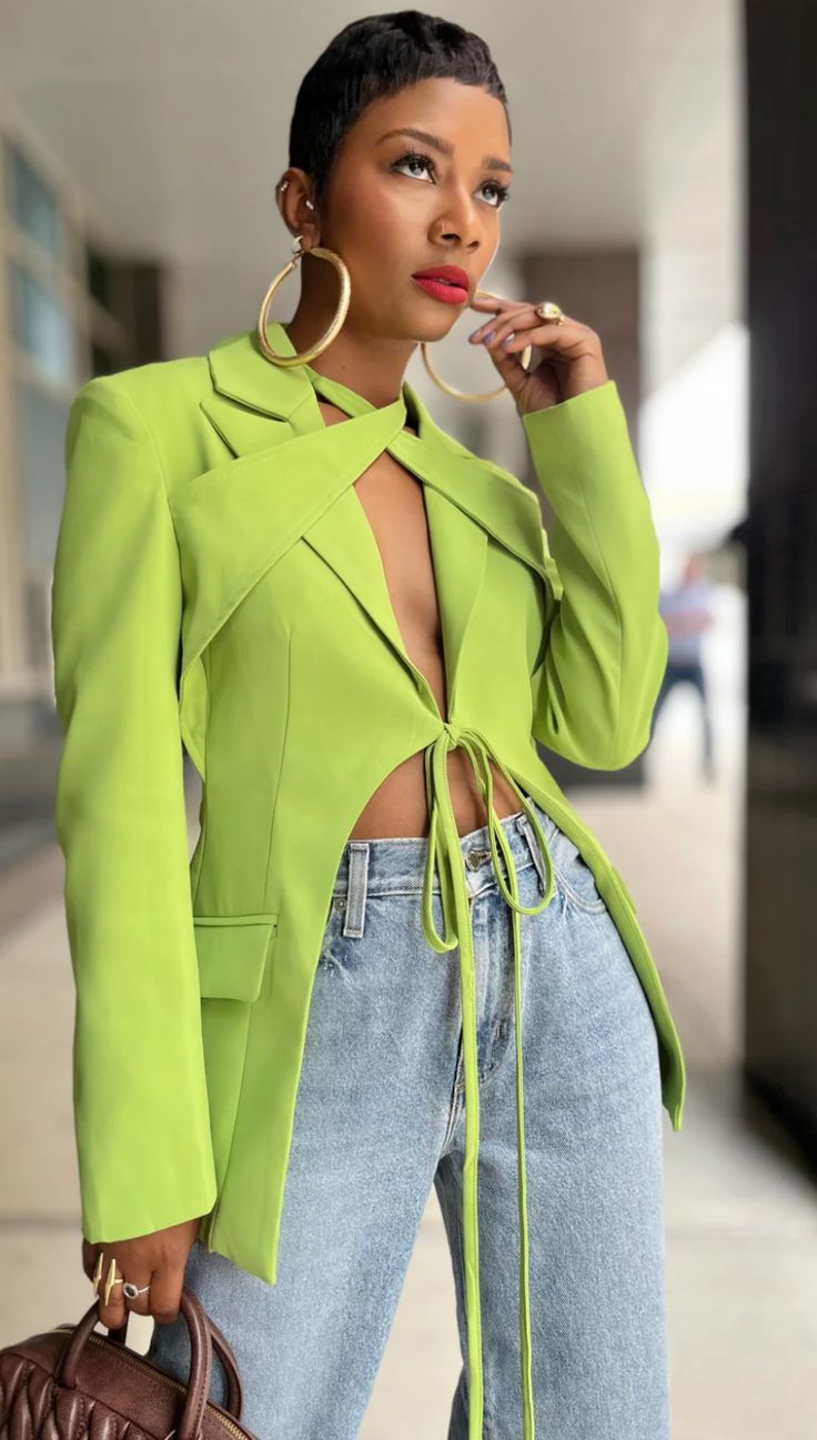 Malika Lace-up Blazer