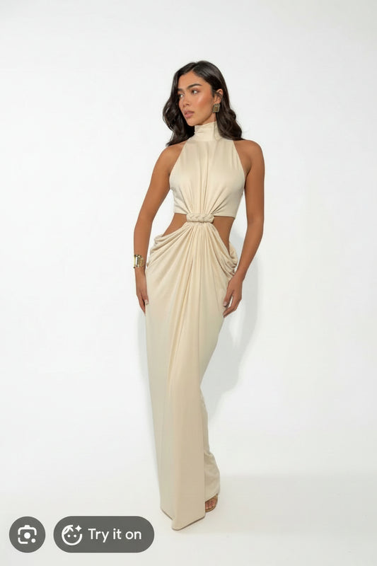 Twist-Cutout Maxi Dress