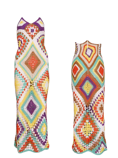 Crochet Knit Maxi Dress