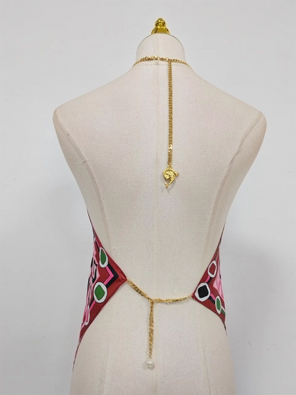 Asymmetrical Satin Tank Top
