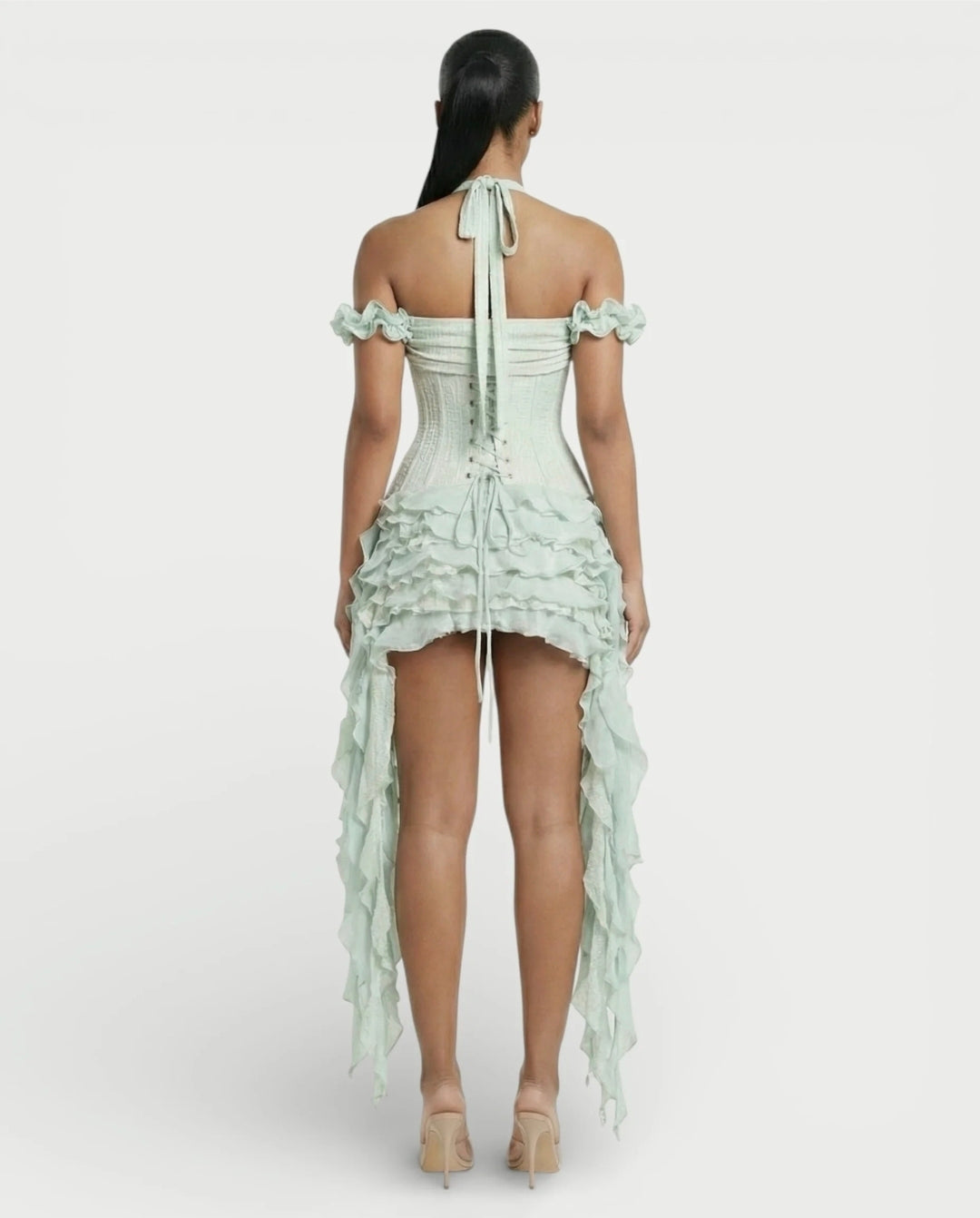 Ruffled Corset Dress Set