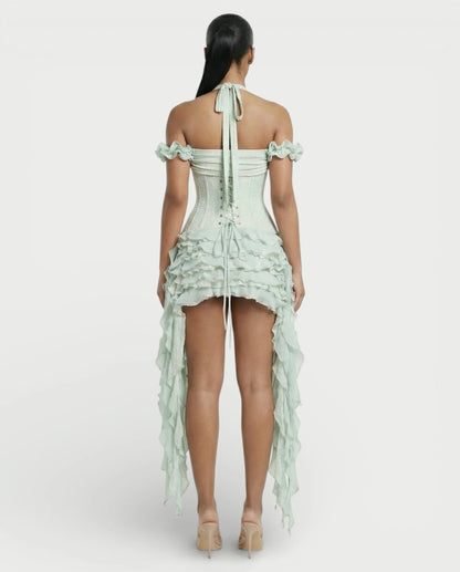 Ruffled Corset Dress Set