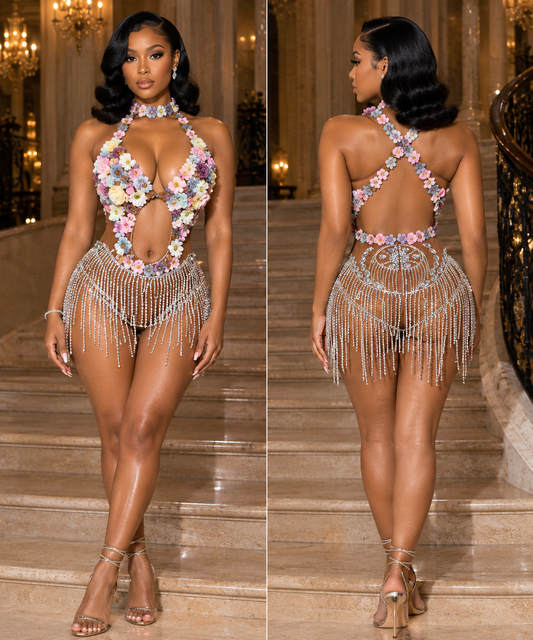 Luxe Flower Mesh Bodysuit