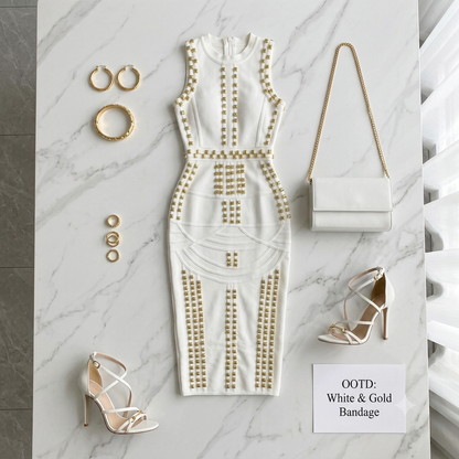Hollywood Bandage Midi Dress