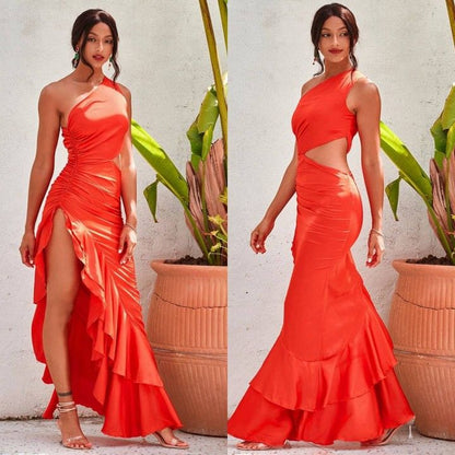 Off-Shoulder Ruffled Maxi Dress