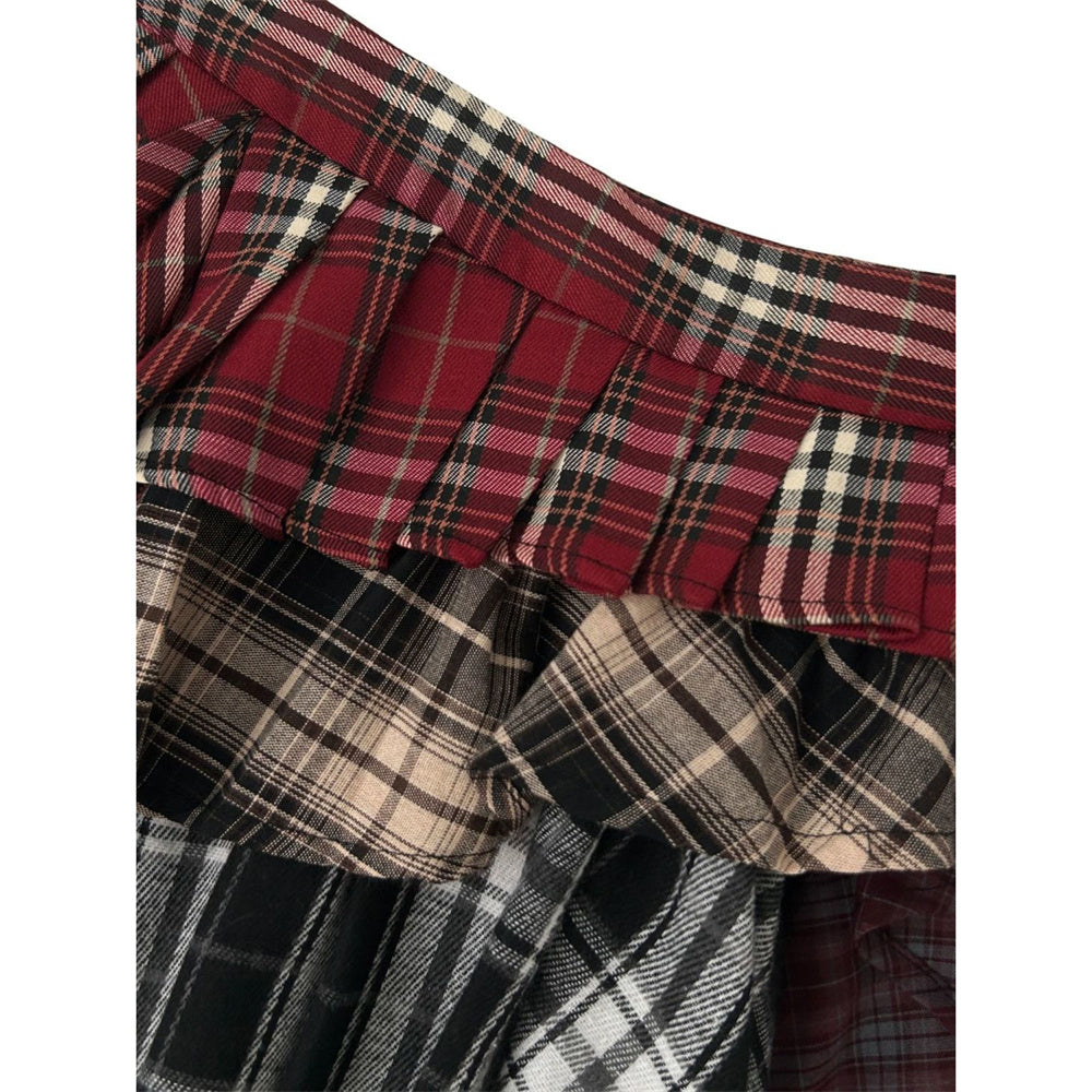 She Plaid High Waist Skirt