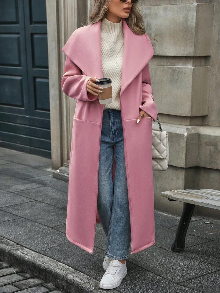 Pink Tunic Trench Coat