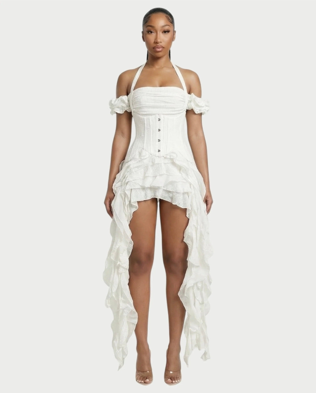 Ruffled Corset Dress Set