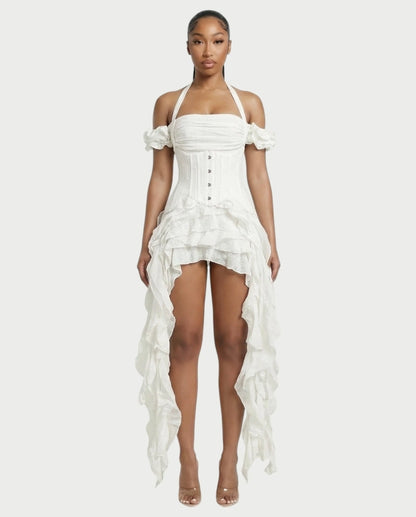 Ruffled Corset Dress Set