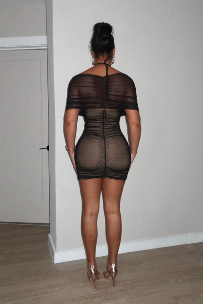 Mini-robe en mesh Leasha