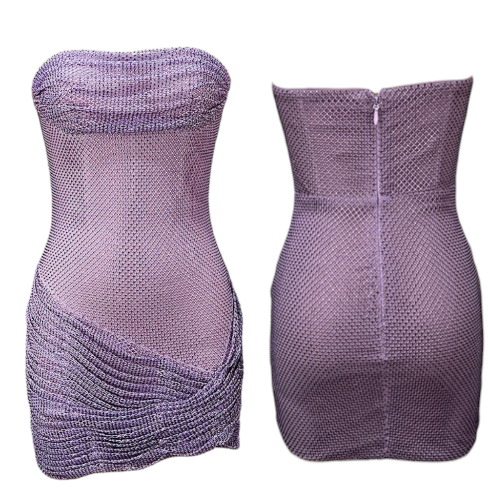 Sparkle Lavender Sequin Mini Dress