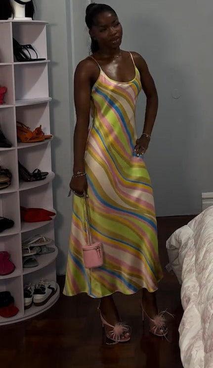 Gracefully Satin Midi Dress