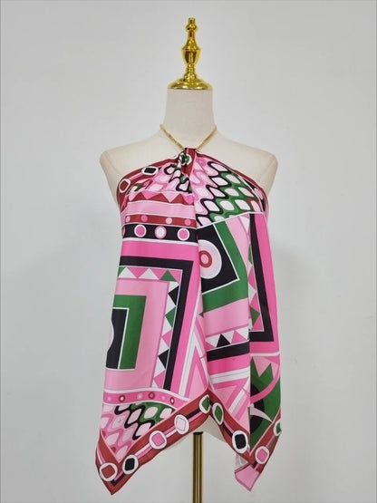Asymmetrical Satin Tank Top