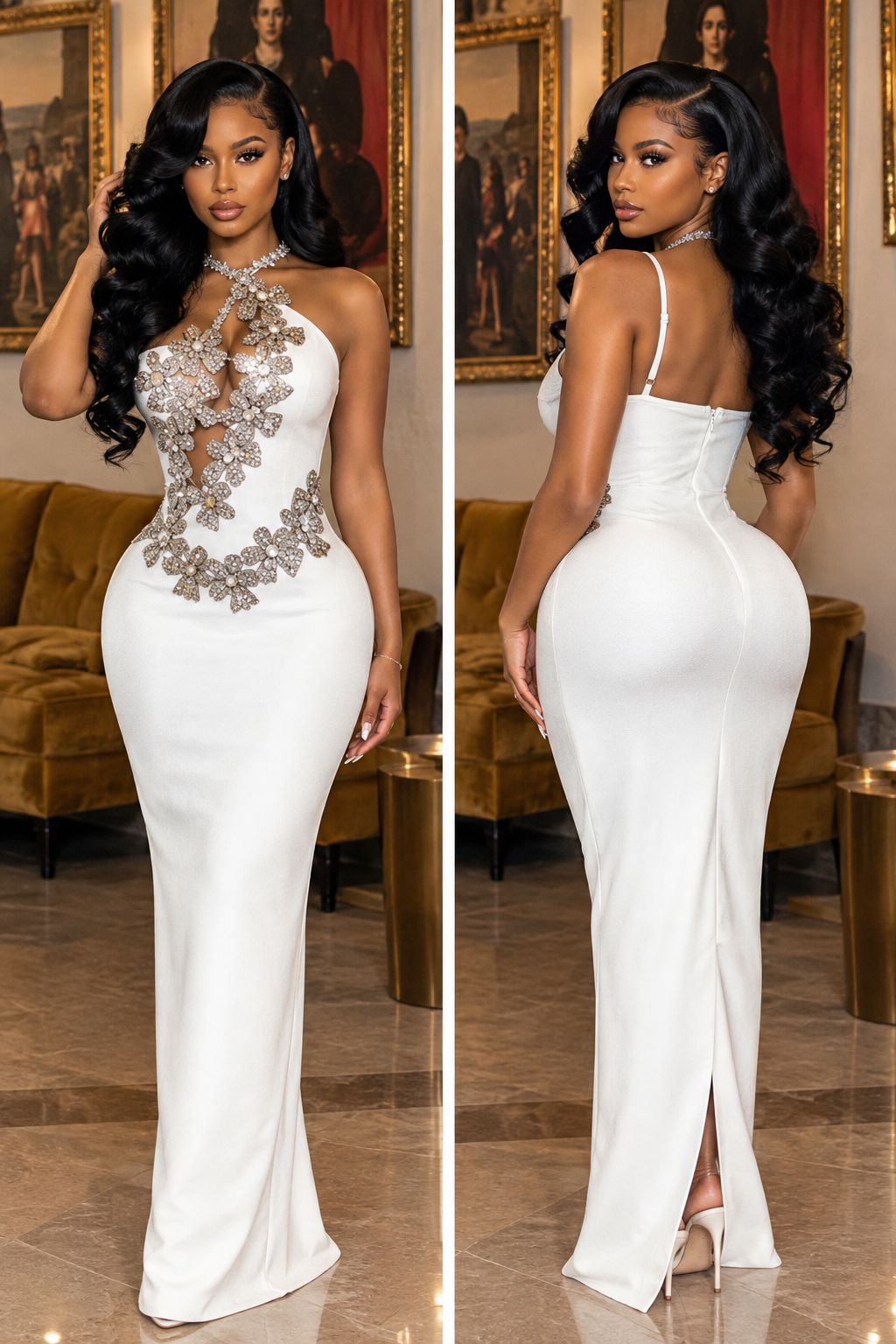 Anita Bodycon Bandage Maxi Dress