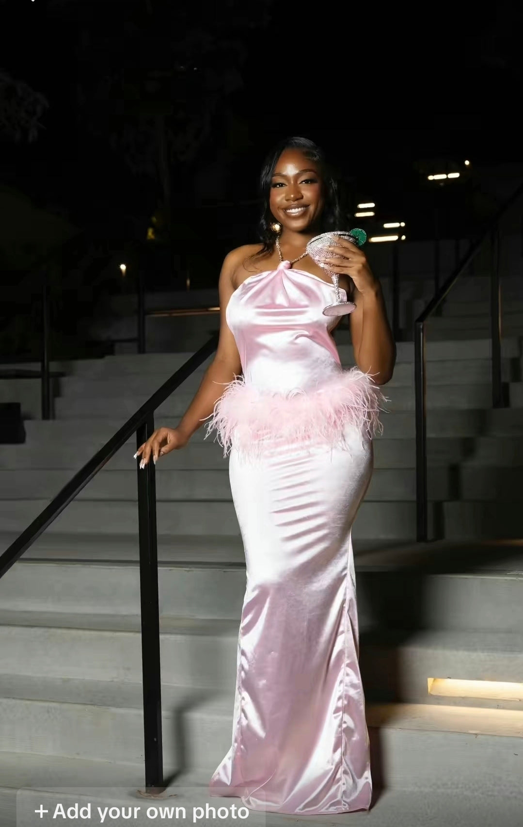 Sansha Satin Silk Feather Dress
