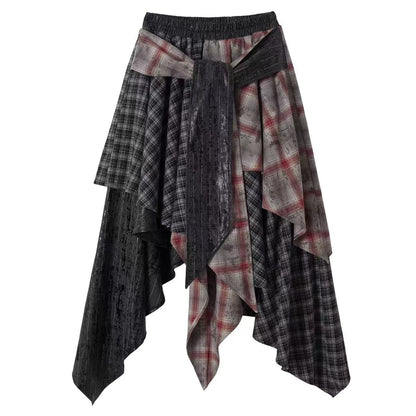 She Plaid High Waist Skirt