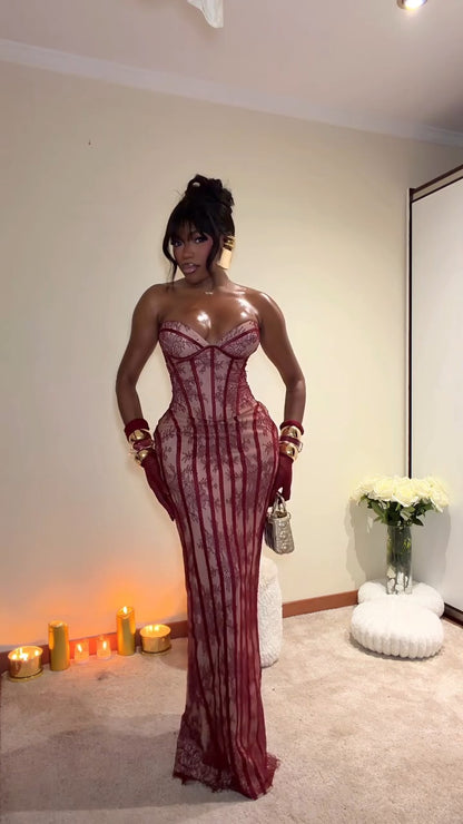 Kerry Corset Bustier Maxi Dress