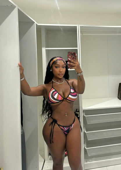 Nevis Bikini Print Set