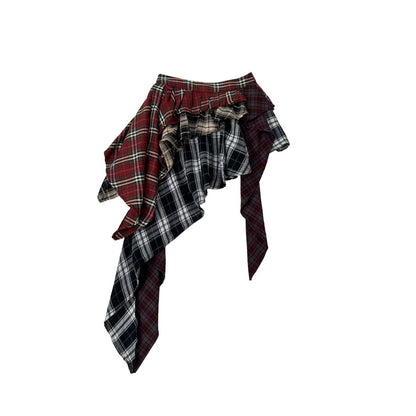 She Plaid High Waist Skirt