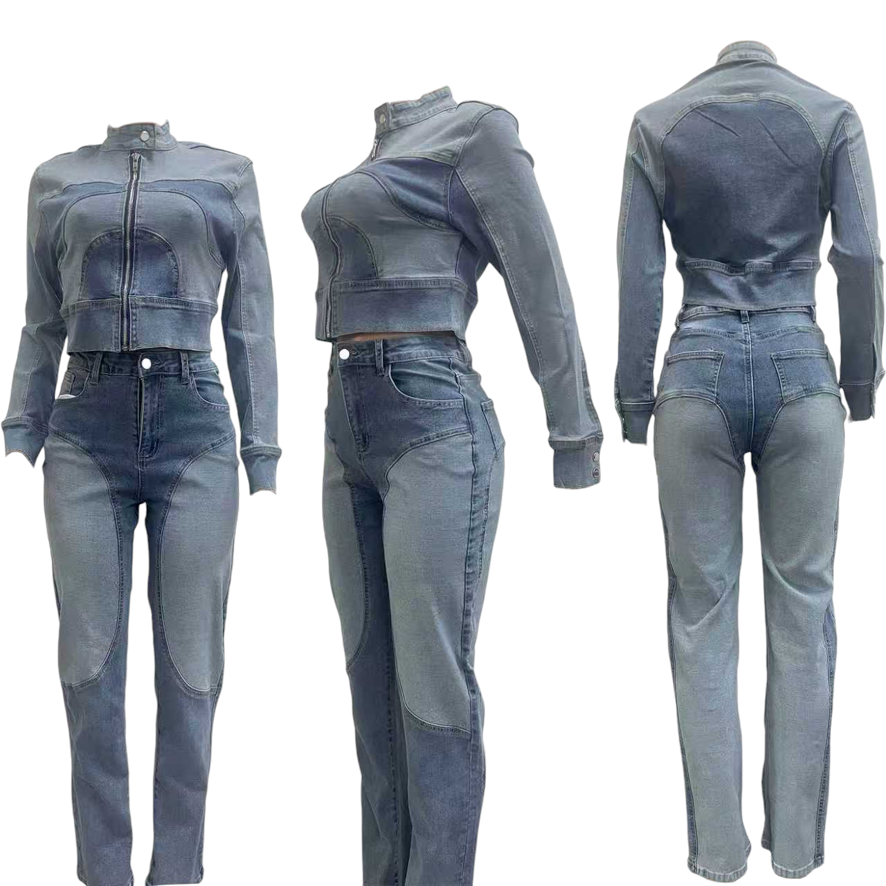 Shya Tracksuit Denim Set
