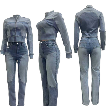Shya Tracksuit Denim Set