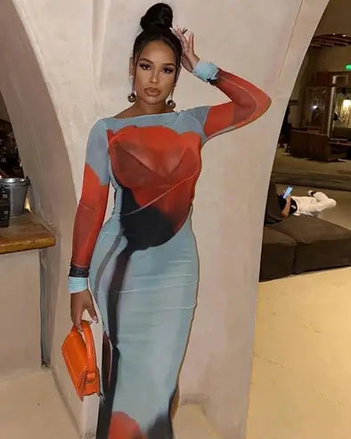 Rose Maxi Bodycon Dress