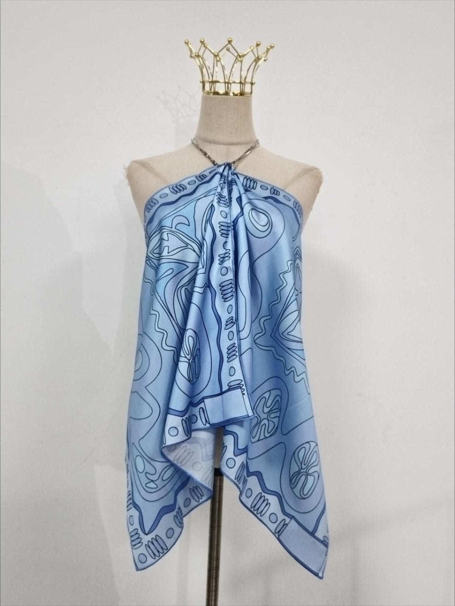 Asymmetrical Satin Tank Top