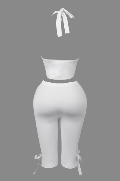 Bow Tie Capri Pants Set