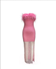 Mariana Feather Bandage Dress