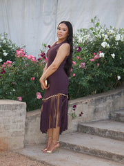 Marline Tassel Midi Dress