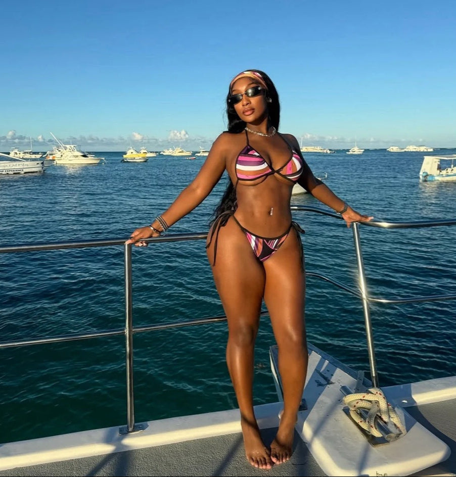 Nevis Bikini Print Set