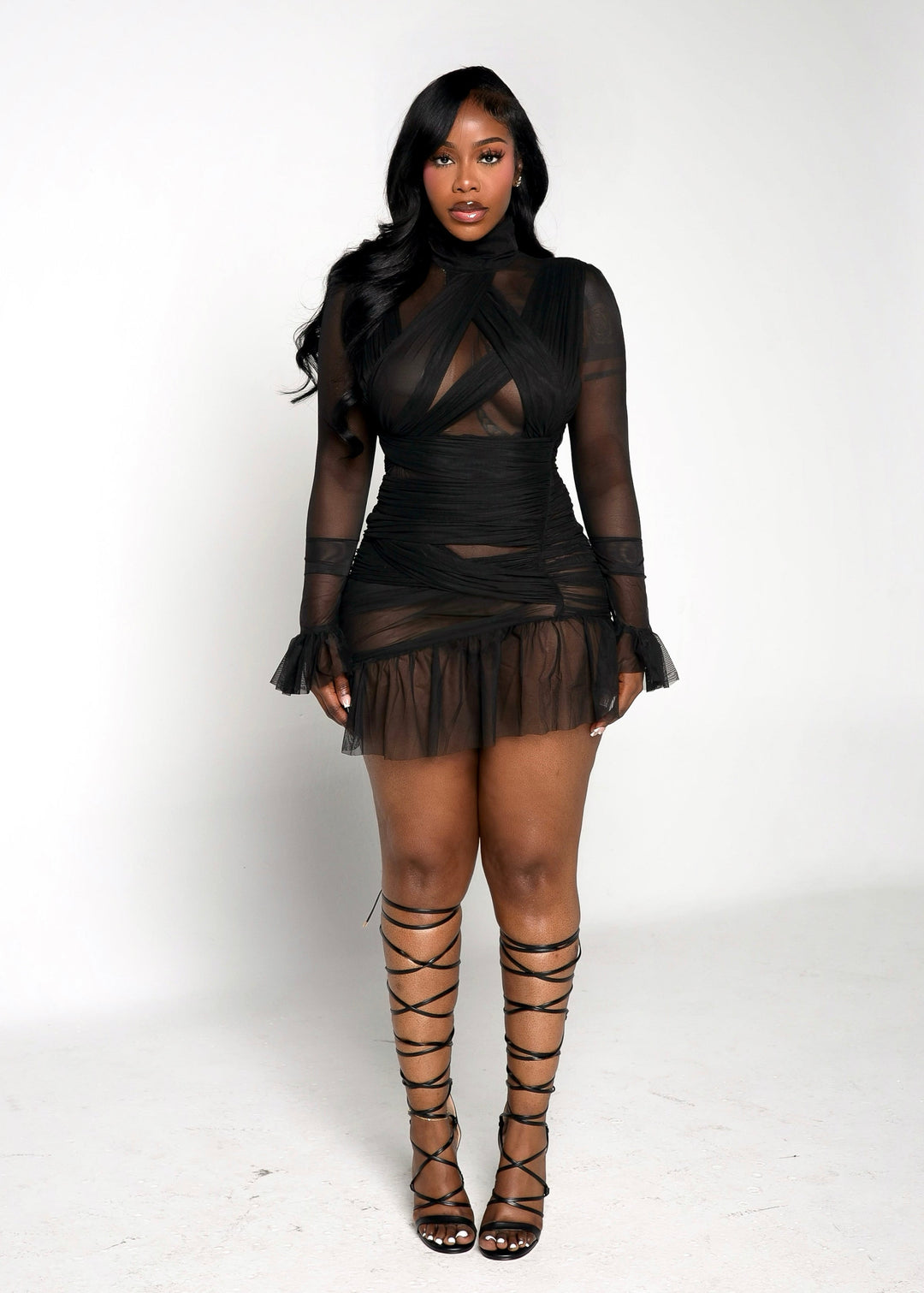 Lexina Ruffle Mini Dress